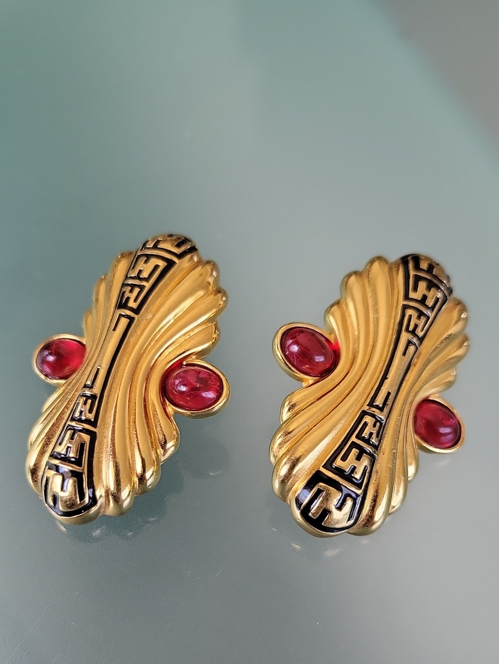Fendi Earrings Vintage Fendi Earrings Gripois Earrings - Picture 2 of 6